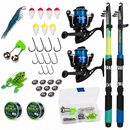 Kit Pescador com 2 Varas + 2 Molinetes + 1 Estojo