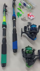Kit Pescador com 2 Varas + 2 Molinetes + 1 Estojo