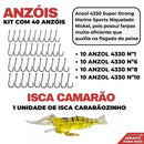 Super Kit 3 Varas + 3 Molinetes com Caixa Completa