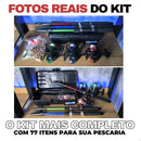Super Kit 3 Varas + 3 Molinetes com Caixa Completa